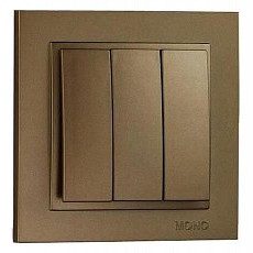 Выключатель трехклавишный mono electric despina 102-232322-114